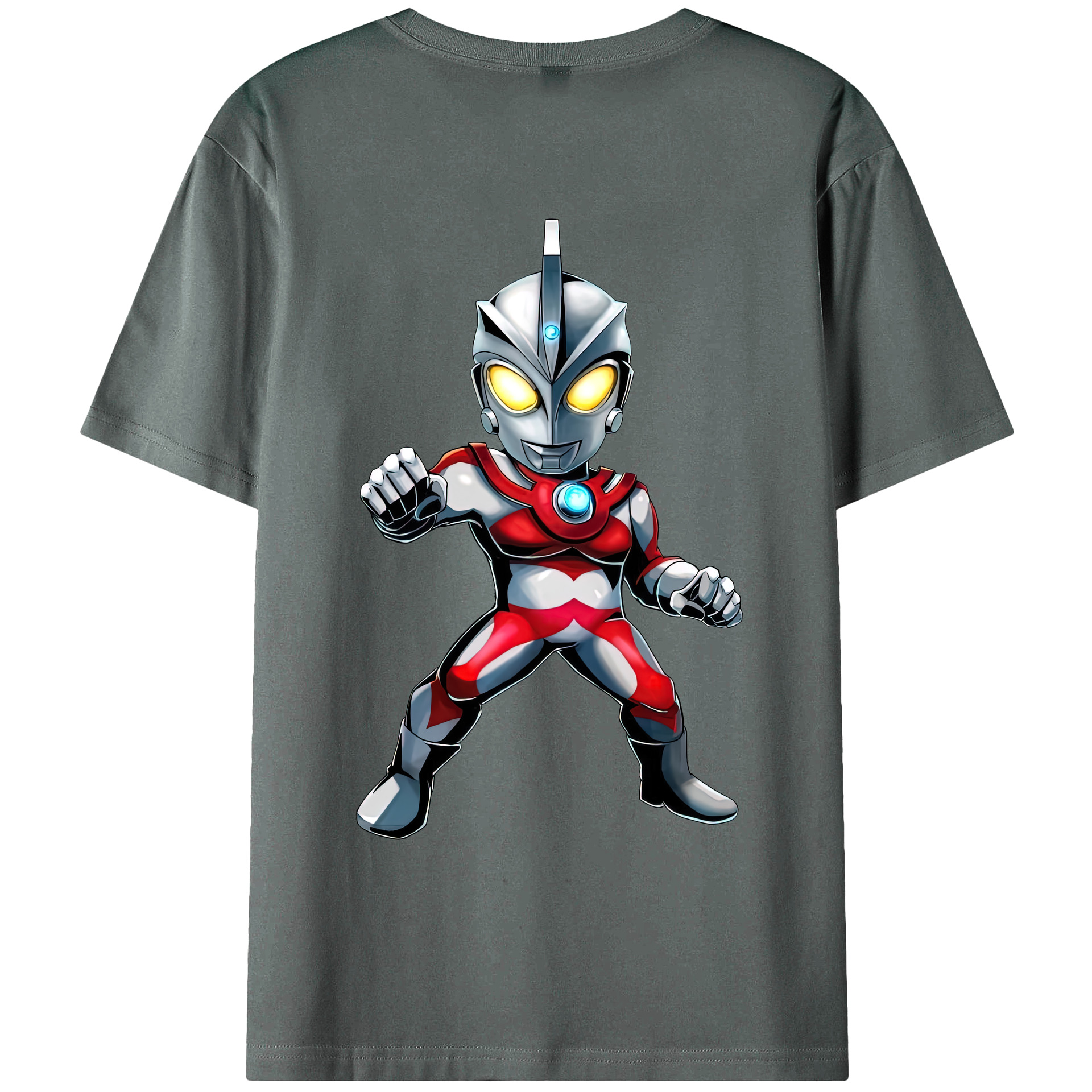 （画像用） ウルトラマン Ultraman 綿100％ メンズ半袖Tシャツ（バックプリント） 通気性